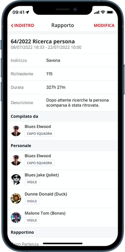Versione su smartphone
